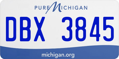 MI license plate DBX3845