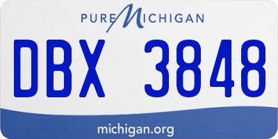 MI license plate DBX3848