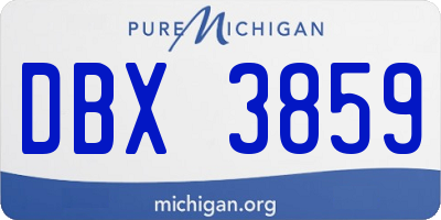 MI license plate DBX3859
