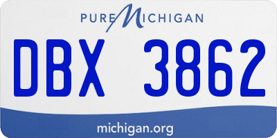 MI license plate DBX3862