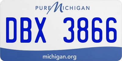 MI license plate DBX3866
