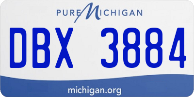 MI license plate DBX3884