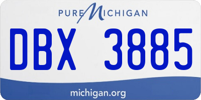 MI license plate DBX3885