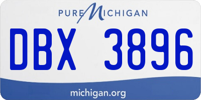 MI license plate DBX3896