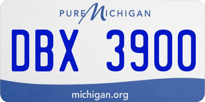 MI license plate DBX3900
