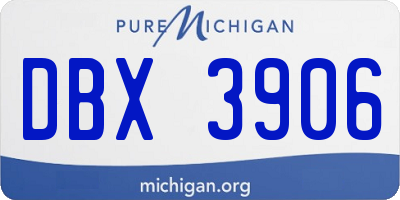 MI license plate DBX3906
