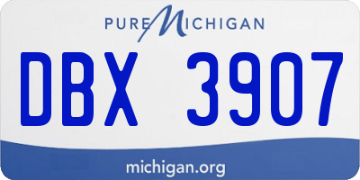 MI license plate DBX3907