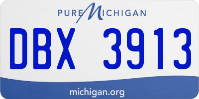 MI license plate DBX3913