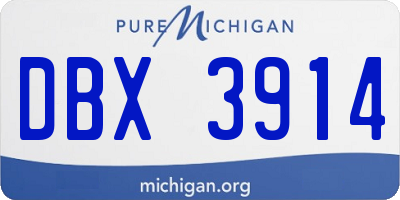 MI license plate DBX3914