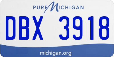 MI license plate DBX3918