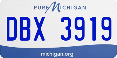 MI license plate DBX3919
