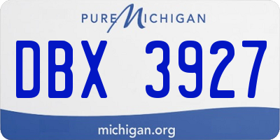 MI license plate DBX3927