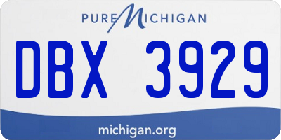 MI license plate DBX3929