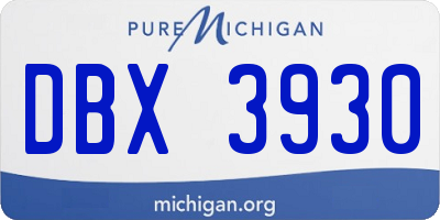 MI license plate DBX3930