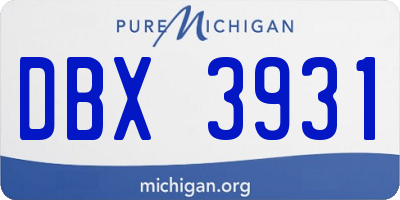 MI license plate DBX3931