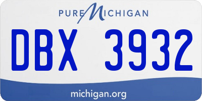 MI license plate DBX3932