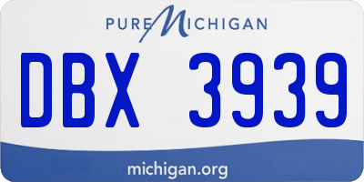 MI license plate DBX3939