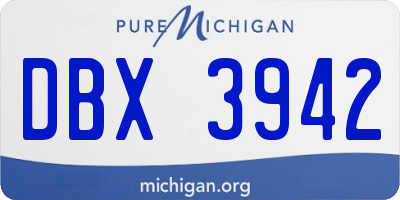 MI license plate DBX3942