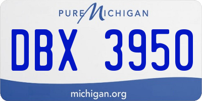 MI license plate DBX3950