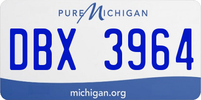 MI license plate DBX3964