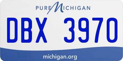 MI license plate DBX3970