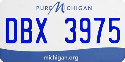 MI license plate DBX3975