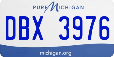 MI license plate DBX3976