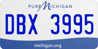 MI license plate DBX3995