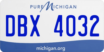 MI license plate DBX4032