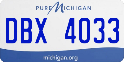 MI license plate DBX4033
