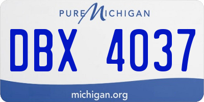 MI license plate DBX4037