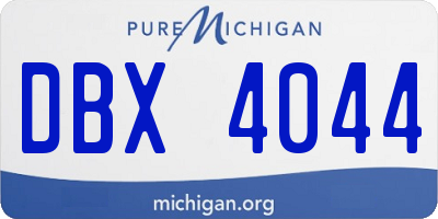 MI license plate DBX4044