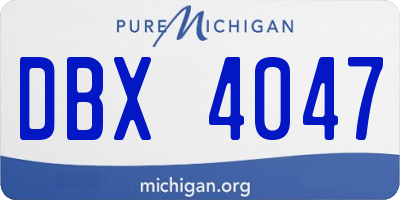 MI license plate DBX4047