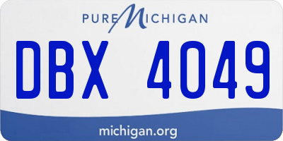 MI license plate DBX4049