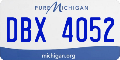 MI license plate DBX4052
