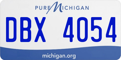 MI license plate DBX4054