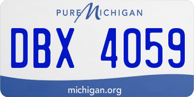 MI license plate DBX4059