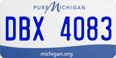 MI license plate DBX4083