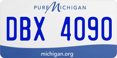 MI license plate DBX4090