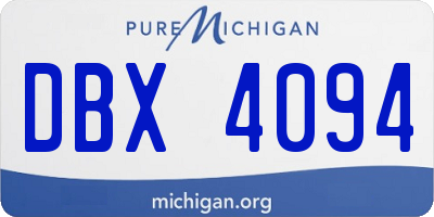 MI license plate DBX4094