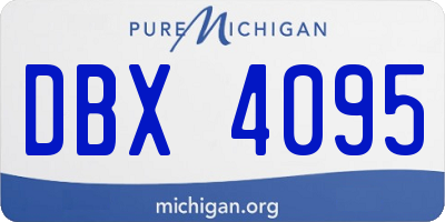MI license plate DBX4095