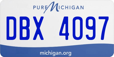 MI license plate DBX4097