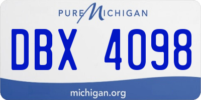 MI license plate DBX4098