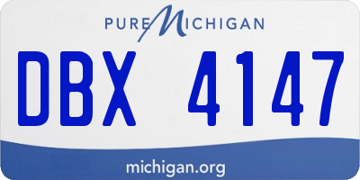 MI license plate DBX4147