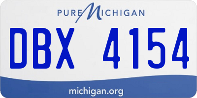 MI license plate DBX4154