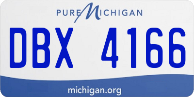 MI license plate DBX4166