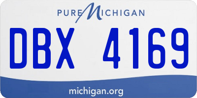 MI license plate DBX4169