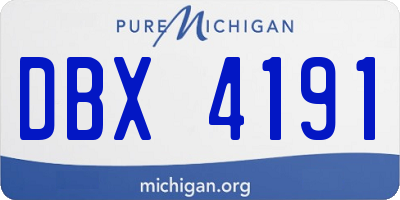 MI license plate DBX4191