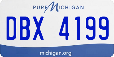 MI license plate DBX4199