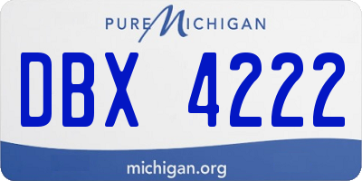 MI license plate DBX4222